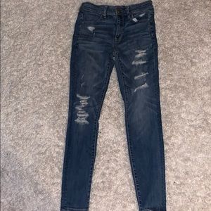 Ripped Medium Wash American Eagle Jeans